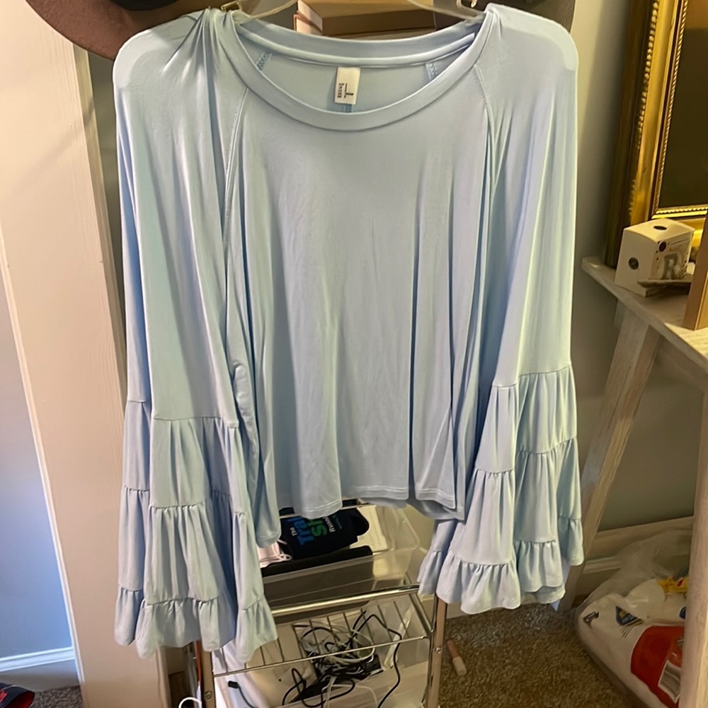 Ice Blue Blouse!